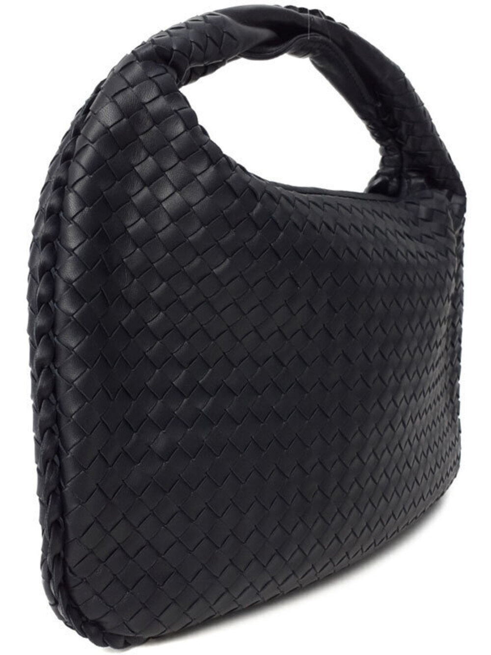 Bottega Veneta leather nappa Black woven Hobo Veneta Intrecciato Bag Black